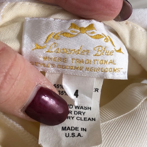 Lavender Blue Embroidered Bishop Dress - Picture 6 of 8